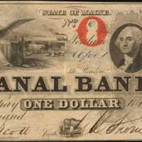 Portland, Maine. Canal Bank. April 1, 1862. $1. Choice Very Fine.