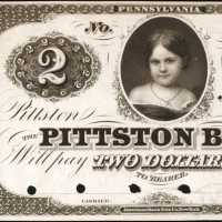 Pittston, Pennsylvania. Pittston Bank. ND (186x). $2. Uncirculated. Proof.