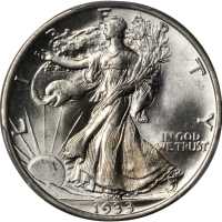 1933-S Walking Liberty Half Dollar. MS-63 (PCGS).