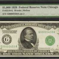 Fr. 2210-G. 1928 $1000 Federal Reserve Note. Chicago. PMG Gem Uncirculated 65 EPQ.