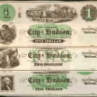 Hudson, Wisconsin. City of Hudson. ND (18xx). $1, $2 & $5. About Uncirculated to Choice Uncirculated