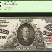 Fr. 318. 1891 $20 Silver Certificate. PCGS Extremely Fine 45.