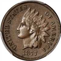 1877 Indian Cent. AU-50 (PCGS).