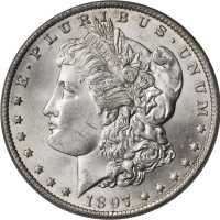 1897-O Morgan Silver Dollar. MS-63 (PCGS).
