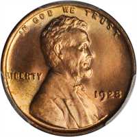 1928 Lincoln Cent. MS-66 RD (PCGS).