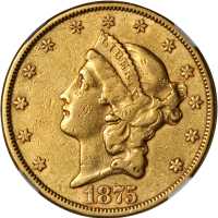 1875-CC Liberty Head Double Eagle. EF-40 (NGC).