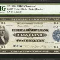 Fr. 757. 1918 $2 Federal Reserve Bank Note. Cleveland. PMG Choice Uncirculated 64 EPQ.
