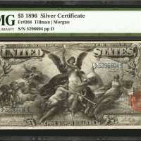 Fr. 268. 1896 $5 Silver Certificate. PMG Very Fine 30.