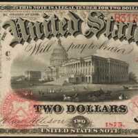 Fr. 44 (W-314). 1875 $2 Legal Tender Note. PCGS Gem New 65 PPQ.