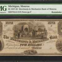 Lot of (4) Graded Obsolete Notes from Indiana & Michigan.