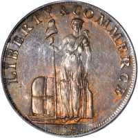 1795 Talbot, Allum & Lee Cent. Fuld-1, W-8620. Lettered Edge: WE PROMISE TO PAY THE BEARER ONE CENT.