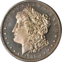 1886 Morgan Silver Dollar. Proof-66 (PCGS). Gold Shield Holder.