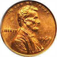 1969-S Lincoln Cent. FS-101. Doubled Die Obverse. MS-64 RD (PCGS). CAC.