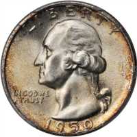 1950-S/D Washington Quarter. FS-601. MS-66 (PCGS).