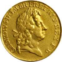 英国。乔治一世（1714-27）5几内亚金币。