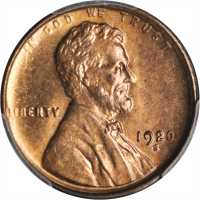 1920-S Lincoln Cent. MS-64 RD (PCGS).