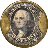 1862 Kirkpatrick & Gault. Twelve Cents. HB-164, EP-152, S-117. Extremely Fine.