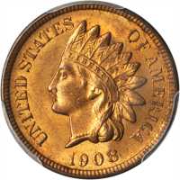 1908-S Indian Cent. MS-65 RB (PCGS).