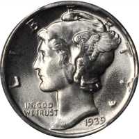 1939 Mercury Dime. PD Set. MS-66 FB (PCGS). CAC.