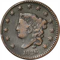 1826 Matron Head Cent. N-5. Rarity-2. VF-20 Rough.