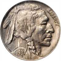 1937-D Buffalo Nickel. FS-901. 3-Legged. AU-58 (NGC).