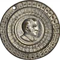 Pair of 1884 Grover Cleveland perpetual calendar medals.