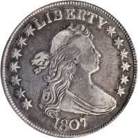 1807 Draped Bust Half Dollar. O-105, T-4. Rarity-1. VF-30 Details--Cleaned (ANACS).