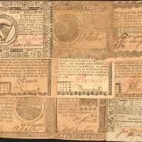 Colonial & Continental Currency. Collection of (9) Notes with Notable Signers. Fine to About Uncircu