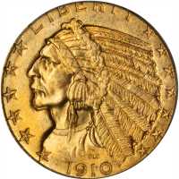 1910 Indian Half Eagle. MS-64 (PCGS). OGH.