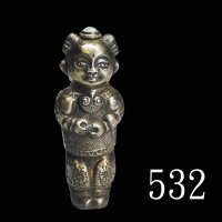 清代银质精刻童子「博贤楼」鼻烟壶Qing Dynasty, Silver Snuff Bottle, 75x30mm