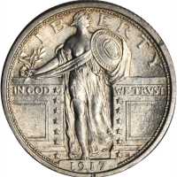 1917 Standing Liberty Quarter. Type I. MS-64 (PCGS). OGH--First Generation.