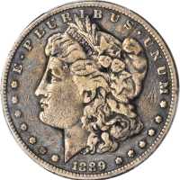1889-CC Morgan Silver Dollar. VF Details--Damage (PCGS).