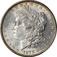 1878 Morgan Silver Dollar. 8 Tailfeathers. MS-63 (PCGS).
