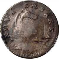 1787 New Jersey Copper. Maris 46-e, W-5250. Rarity-1. Clashed Die. VF-30 (PCGS). Gold Shield Holder.