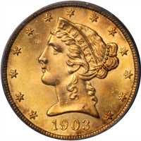 1903-S Liberty Head Half Eagle. MS-65 (PCGS). CAC.