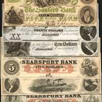 Lot of (6) Obsolete Notes from Maine. Very Fine to About Uncirculated.