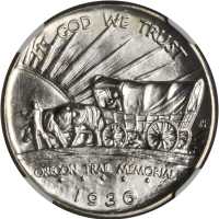 1936 Oregon Trail Memorial. MS-66 (NGC).