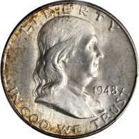 1948-D Franklin Half Dollar. MS-66 FBL (PCGS).