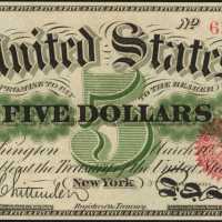 Fr. 63a (W-637). 1863 $5 Legal Tender Note. PCGS Superb Gem New 67 PPQ.