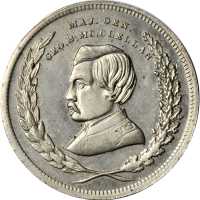 1864 George McClellan. DeWitt-GMcC 1864-15. Nickel. 31.0 mm. Choice Mint State.