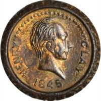 Selection of five diverse 1844 Henry Clay types.