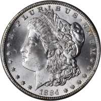 1884-CC Morgan Silver Dollar. MS-65 (PCGS). OGH--First Generation.