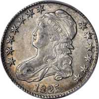 1825 Capped Bust Half Dollar. O-107. Rarity-2. AU-55 (PCGS). CAC.