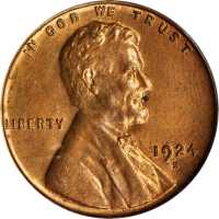 1924-S Lincoln Cent. MS-64 RD (PCGS).