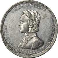 1860 John C. Breckinridge. DeWitt-JCB 1860-1. White metal. 38.1 mm. About Uncirculated.