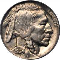 1934-D Buffalo Nickel. MS-65 (PCGS).
