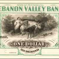 Lebanon, Pennsylvania. Lebanon Valley Bank. ND (18xx). $1. Choice Uncirculated. Proof.