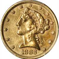 1883-CC Liberty Head Half Eagle. AU Details--Ex Jewelry (PCGS).