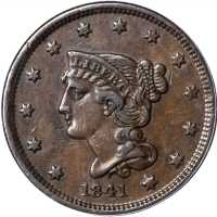 Lot of (2) Extremely Fine Braided Hair Cents. (ANACS).