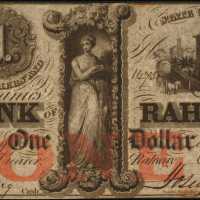 Rahway, New Jersey. Farmers and Mechanics Bank of Rahway. October 1, 1856. $1. About Uncirculated.